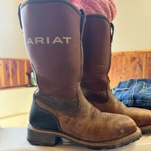 ARIAT HYBRID ALL WEATHER WATERPROOF NEOPRENE WORK BOOTS - STEEL TOE